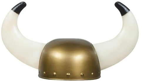 TrendandStylez Wikinger-Helm, Kopfbedeckung in Einheitsgröße, Hut für Kostümparty, JGA, Fasching, Karneval, Mottoparty