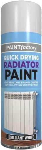 YSAMAX Radiator Spray Paint, Quick Dry Aerosol, Radiator Enamel Spray Paint, Radiator Spray Paint, Heat Resistant, All-Purpose Aerosol Paint, 400ml (1 Pcs)