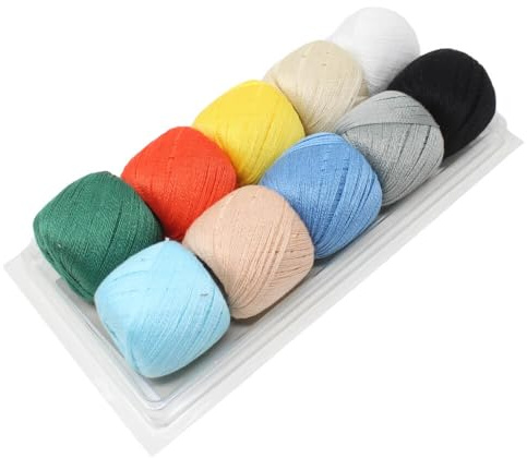 10 Knäuel Spezial-Stopfgarn á 20m - 200 Meter = 0,05€/m - 100% Baumwolle, mercerisiert, 8-fach, in Farbsortierung Standard oder Modefarben (Mode-Farben)