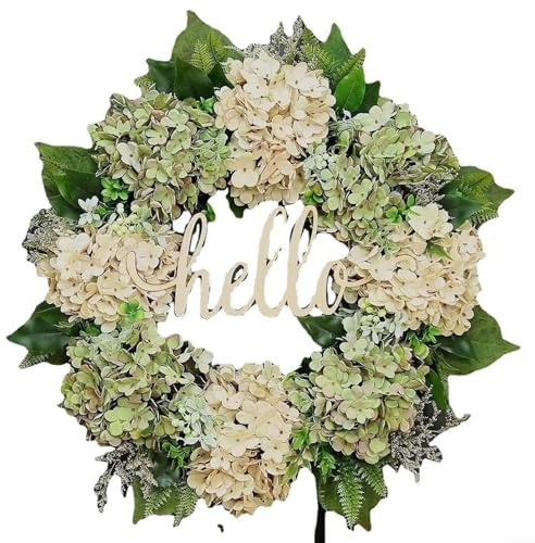 Couronne d'hortensia verte artificielle, ajoutez une touche de nature à votre espace