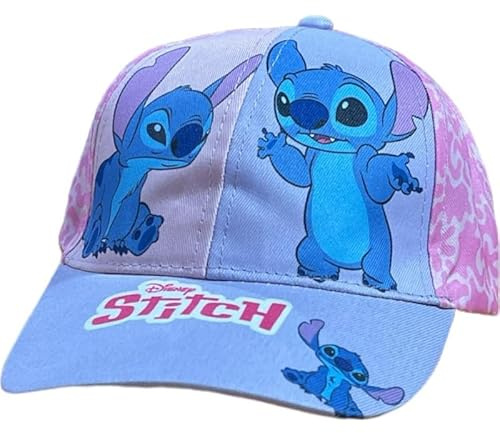 arlis Casquette de Baseball ​pour Filles en Licence, Casquette de Baseball Réglable pour Fille - Casquette Enfant Chapeau Visière Confortable (FR/ES, Âge, Taille Unique, Casquette Stitch)