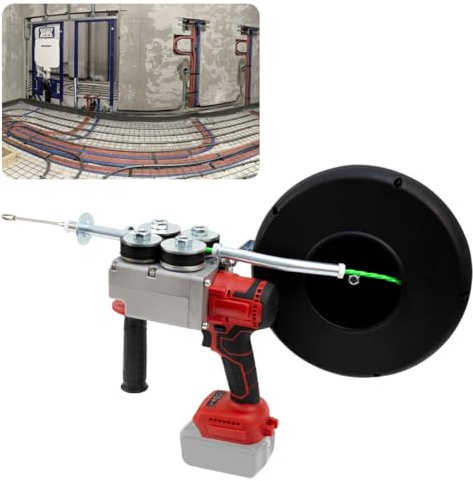 Extractor de Cables, Extractor de Cables Automático | Máquina Roscadora de Pared Eléctrica, para Electricistas, Extractor de Cables de Fontanero, Línea de 20 M Cable (Sin Batería)