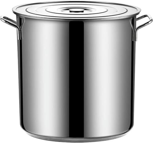 Commercial Stainless Steel Soup Bucket, Asparagus Pot, Soup Cube, Thickened Round Bucket, Lid Soup Pot, Large Capacity Oil Bucket, Water Bucket, Halogen Bucket