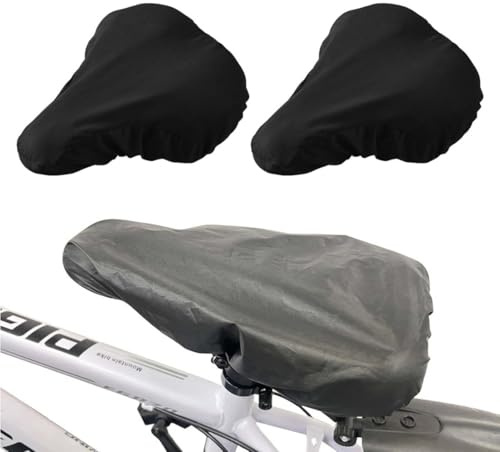 EYVRPAU 2 Pieces Waterproof Saddle Cover with Storage Bag - Fahrradsattel Schutz - Regenschutz, Regenschutz, wasserdichte Satteldecke für Fahrradsattel