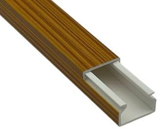 2 Stück 1m Kabelkanal Holz Optik Birne - zum Schrauben/Anschrauben - 40x25mm Kabelkanal HERRY24