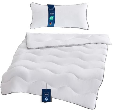 LILENO HOME Ganzjahresdecke 135x200 cm + Kissen 40x80 cm [1er Set] mit | Sanitized Hypoallergen - weiche Bettdecke 135x200 cm + Kissen 40x80 cm - für Sommer u. Winter - waschbar bis 95°C