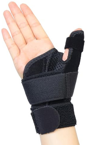 Quzyllic Daumenbandage Links und Rechts, Atmungsaktive und Weiche Daumenschiene, Sehnenscheidenentzündung Bandage für Arthritis, Tendonitis, Gespreizt, Karpaltunnel, Stabil, Leicht, Damen Herren