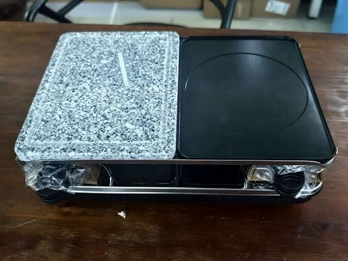 Griglia da tavolo per raclette da 8 persone con piastra elettrica reversibile in alluminio - Include 8 padelline per raclette e Pietra Naturale - Piastra per raclette ideale 1300W