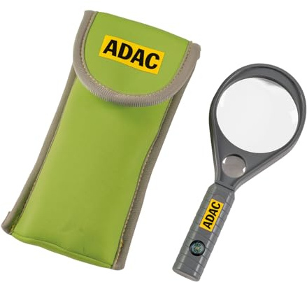 ADAC-Entdecker Lupe, Vergrößerung 6-Fach, Abenteuerspielzeug für Kinder, grau, 6x60 mm + 8x16 mm