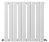 Biubiubath Horizontal Flat Panel Radiator 600x612mm Flat Radiator White Single Design RAD Central Heating