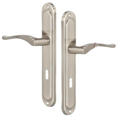 KOTARBAU® Türgriff Innentüren BB Türklinke 72 mm Satin Türgriffe Langschild Türdrückergarnitur Zimmertürschloss Türbeschlag für Innentüren Türschloss Drückergarnitur Classic