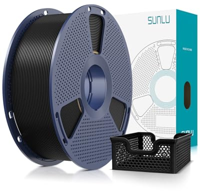 SUNLU Upgrade PLA+2.0 3D Printer Filament, High Speed PLA Plus Filament 1.75mm, 30mm/s - 600mm/s Print Range, Tougher and Stronger, Dimensional Accuracy +/-0.02mm, 1KG Spool(2.2lbs), Black