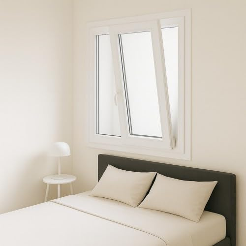 Fenêtre PVC blanc 2 vantaux dimensions hors tout H 96 x L 126 cm oscillo battant pour pose rénovation - GEFRADIS - fabrication française