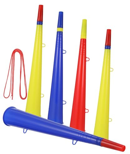 LRXIYODE 5piezas Matracas De Plástico Para Fútbol Accesorios De Animación Para Estadios Juguete Ruidoso Bocina Portátil