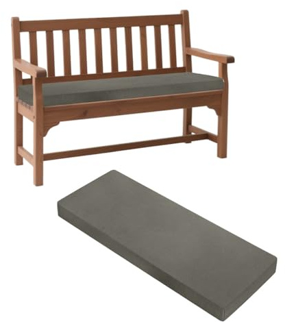 Generisch Bankauflage, Auflage Gartenbank mit ReißVerschluss, Bankkissen Outdoor Abnehmbarem, Bankpolster Schlippabsicher für GartenmöBel Terrasse Drinnen Hollywoodschaukel,Dark Gray,100x40x5cm