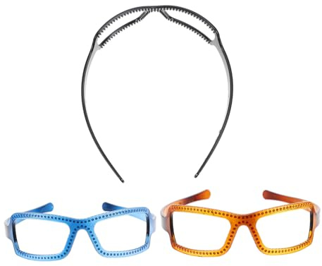 AUTSUPPL Lot de 3 Bandeaux pour Femmes Design Lunettes en Pc, Serrage-tête Chic et Résistant pour Lavage Visage, Accessoires Coiffure Élégants et Pratiques