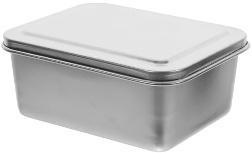 Homoyoyo Moule à Gâteau en Acier Inoxydable avec Couvercle Plaque de Cuisson Carrée Épaisse N°5 Antiadhésif Plateau à Tiramisu Ustensile de Cuisson pour Pâtisserie et Dessert Usage