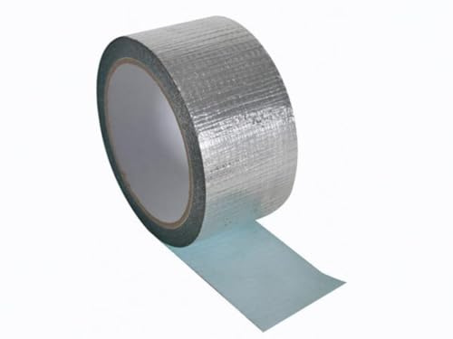 Perel Cinta de aluminio, reforzada, para reparación, aislamiento, sellado y protección, 50 mm x 10 m, gris