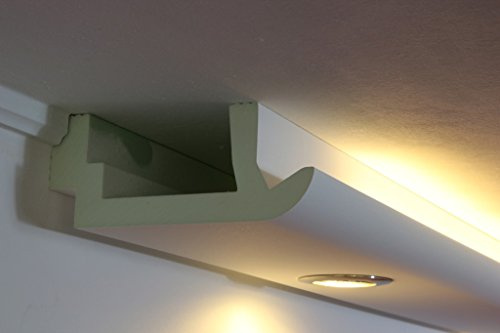 BENDU | LED Stuck-Leisten WDKL-200A-PR für indirekte Wandbeleuchtung u. Deckenbeleuchtung | 200x82mm | Licht-Profile aus Hartschaum | Wand-Leisten stabil, leicht und feuchtraumtauglich |