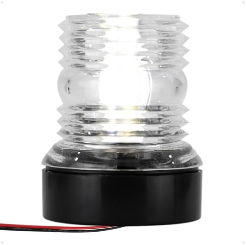 Five Oceans Anchor Light - 12V DC Stern Navigation Light, USCG 3NM Certified, 3-Inch Surface Mount for Pontoon, Fishing & Bass Boats - FO3838