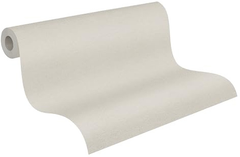 A.S. Création PrintWalls Vliestapete Uni beige 0,53 x 10,05 m – Uni Tapete mit Struktur Made in Germany – einfarbige beige Tapete für verschiedene Räume - 306886