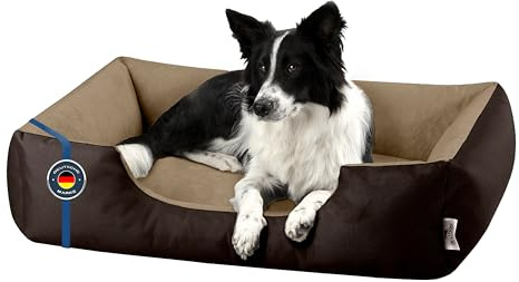 BedDog Hundebett LUPI Hundekissen Hundekorb mit Waschbarem Bezug | Hundesofa Schlafplatz und Liegeplatz für Alle Hunderassen, Formstabil Gepolstert, Sechs Größen von S bis XXXL