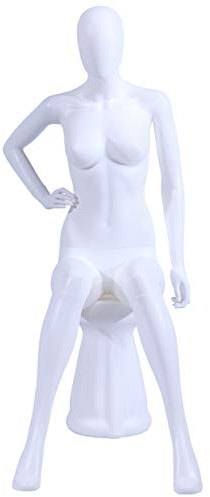 Weiblich FC-66W Neu Eurotondisplay Frau Weiblich Schaufensterpuppe beweglich matt weiß (Weiblich FC-66W)