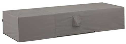 Madison Sonnenliege Abdeckung Schutzhülle Abdeckplane Abdeckhaube Schutzplane Gartenliege Liegestuhl 210x75x40 cm Grau Wasserdicht Atmungsaktiv