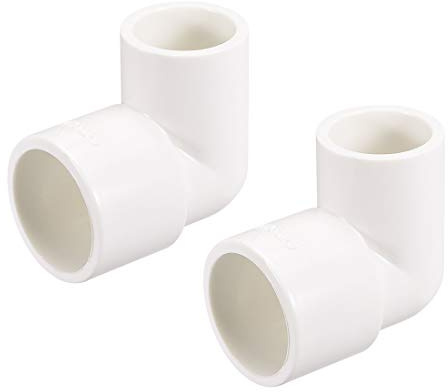 sourcing map 10stk. PVC Rohrverschraubung Weiß 20mm X 25mm Buchse | Rohrverbinder 90 Grad Winkel Schema 40
