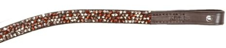 Stirnband Button Coffee, W, braun, braune Steine