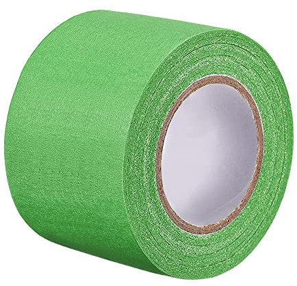 sourcing map 20m x 50mm Krepppapier Klebeband Hellgrün, Universal Maler Kreppband Selbstklebend Malerkrepp Abklebeband für Malerarbeiten Dekoration zum Streichen Lackieren Renovieren