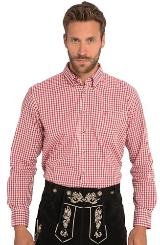 JP 1880 Hommes Grandes Tailles L-8XL Chemise à Carreaux Traditionnelle, Manches Longues et col à Pointes boutonnées, Coupe Modern Fit 748509