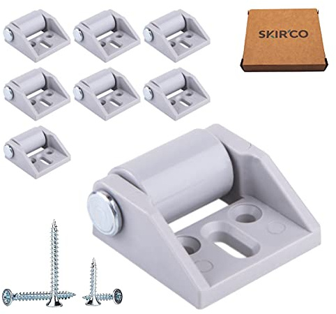 SKIR'CO (8 Stück) Kleine 15mm Möbelrollen Gummirollen Non-Swivel, Bockrollen One-Way Direction, Schrauben enthalten (8)