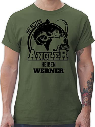Geschenk mit Namen personalisiert by Shirtracer - T-Shirt Herren - Angeln - Angler Geschenk