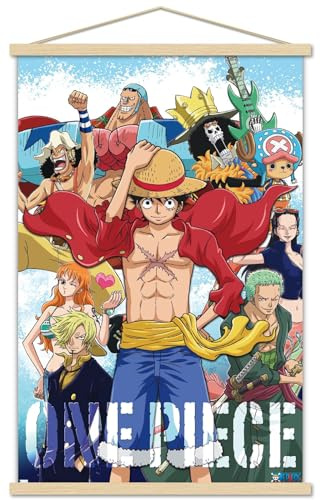Trends International One Piece - Crew Wall Poster, 22.37 x 34.00, Print and Beechwood Hanger Bundle