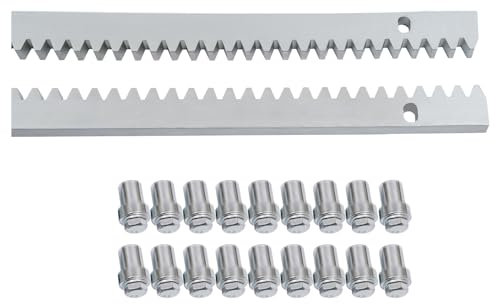 Azionamento scorrevole per cancelli scorrevoli, set di cremagliera scorrevole, in acciaio zincato, montaggio della porta, 6 pezzi, lunghezza 1 m, altezza 30 mm, per un movimento liscio della porta