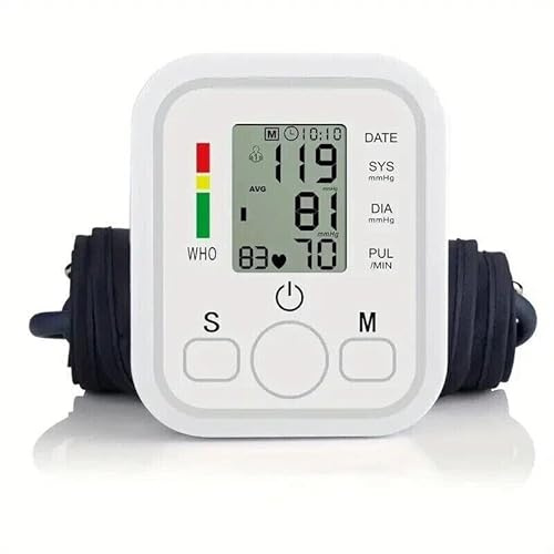 MantraRaj Digital Blood Pressure Monitor Upper Arm BP Cuff Machine Automatic Blood Pressure Machine Accurate Automatic High Blood Pressure Machine Kit with Cuff Pulse Rate Monitor for Home Use