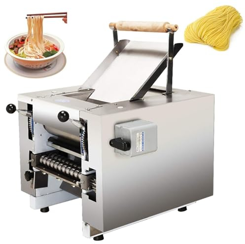 MBCEYLSTUB Machine À Nouilles Électrique Commerciale, Machine À Pâte À Boulettes, Multifonctionnelle, 66 LB/Heure, Presse À Rouleaux pour Nouilles Et Pâtes