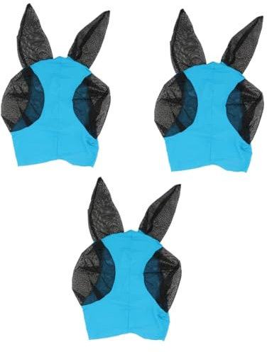 Supvox Fliegenhaube Für Pferde 3st Pferdekopf Mesh Fliegenprävention Reitmaske Schutzmaske Tragbare Pferdemaske Pferdekopf Netz Ohrmaske Pferdefliegenmaske Pferdegesichtsmaske