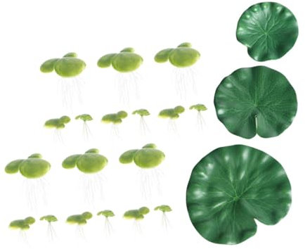 PHENOFICE 21 Stück Künstliche Lotusblätter Dekoration Simulierte Lotusblätter Für Teich Gartenornament Schwimmende Teichdekoration