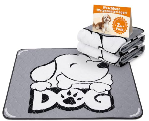 Waschbare Welpenunterlagen, auslaufsicher und rutschfest Hundeurinpads, saugfähige Unterlage für Welpen, Alte Hunde oder inkontinente Hunde