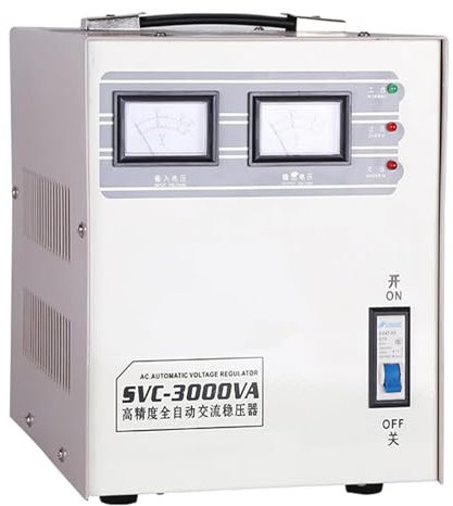 Regolatore di Tensione Domestico，Relè monofase Domestico Ingresso 150-260 V, Stabilizzatore di Tensione CA in Uscita 220 V,Adatto per elettrodomestici instabili,Adatto per Computer,TV, 2000 W,3000VA