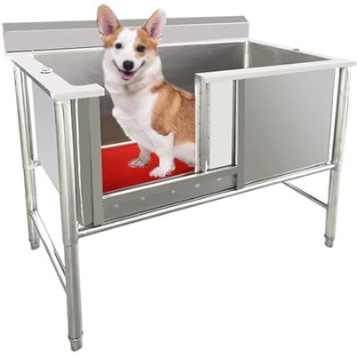 Station de lavage pour chien, baignoire de toilettage pour chien, station de bain pour chien, baignoire pour chien, station de lavage pour chien et chat en acier inoxydable pour animaux de c