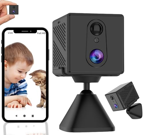 TradeProvider® Mini WiFi Spy Camera – Indoor Hidden Wireless 1080p HD Nanny Cam with Free Cloud Storage, AI Motion Detection, Night Vision & Two-Way Audio for Pet, Baby & Home Monitoring