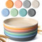 Unbreakable Dinner Plates Set of 8, Reusable 9 Inches Deep Dinner Plates, Unbreakable Plastic Camping for Kid & Adults Dishwasher Safe for Kitchen with 8 Colors