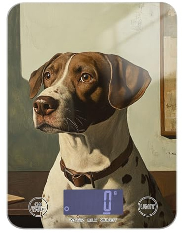 Bilancia per cani retrò vintage, impermeabile, 5 kg/5 g, bilancia da cucina con 4 unità per preparare i pasti, cucinare dieta (batterie non incluse)