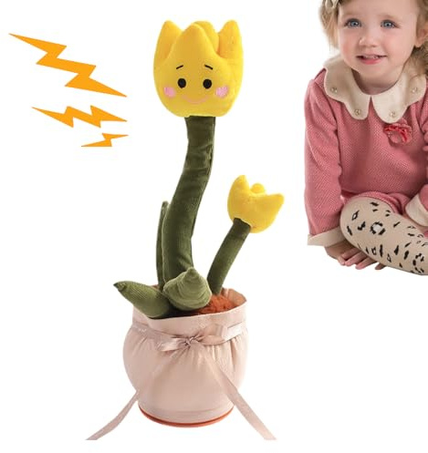Dancing Flower Toy - Singing Flower Toy - Dancing Flowers Ttoy, tyy Repeat What You Say, Talking toyy for Children Interactive Baby tyy for Year Old Boys Girls gift, Baby Encourage Speech