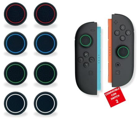 MMEGaming Agarres para el Pulgar compatibles con Nintendo Switch 2, Protector de Joystick, Tapas para Pulgar para Nintendo Switch 2, Thumb Grips para Switch 2, PS 4, PS5, Xbox (Caps B)