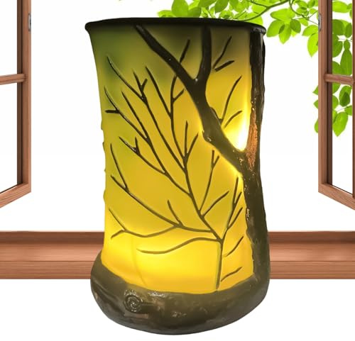 Lampada d'accento, albero naturale per camera da, illuminazione notturna a batteria, per comodino, camera da, soggiorno, ufficio, dormitorio, campeggio, feste, adulti e bambini