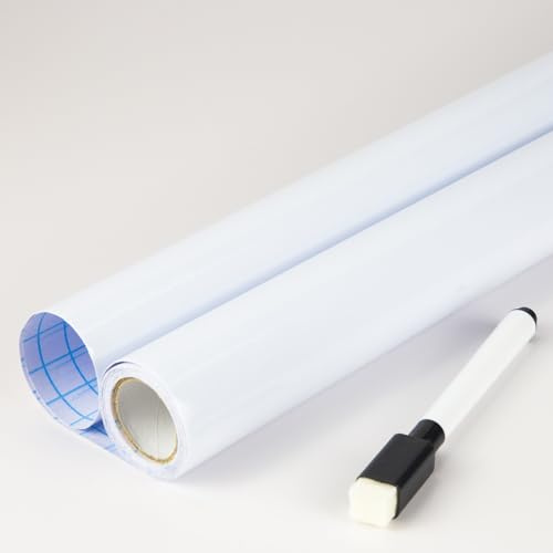 JOLIHOME Pizarra Blanca Autoadhesiva Pizarra de Tiza Rollo de Pegatinas de Pared Pegatina Extraíble Impermeable Papel de Pizarra Blanca para el Hogar Oficina Escuela Pizarra 120x250cm
